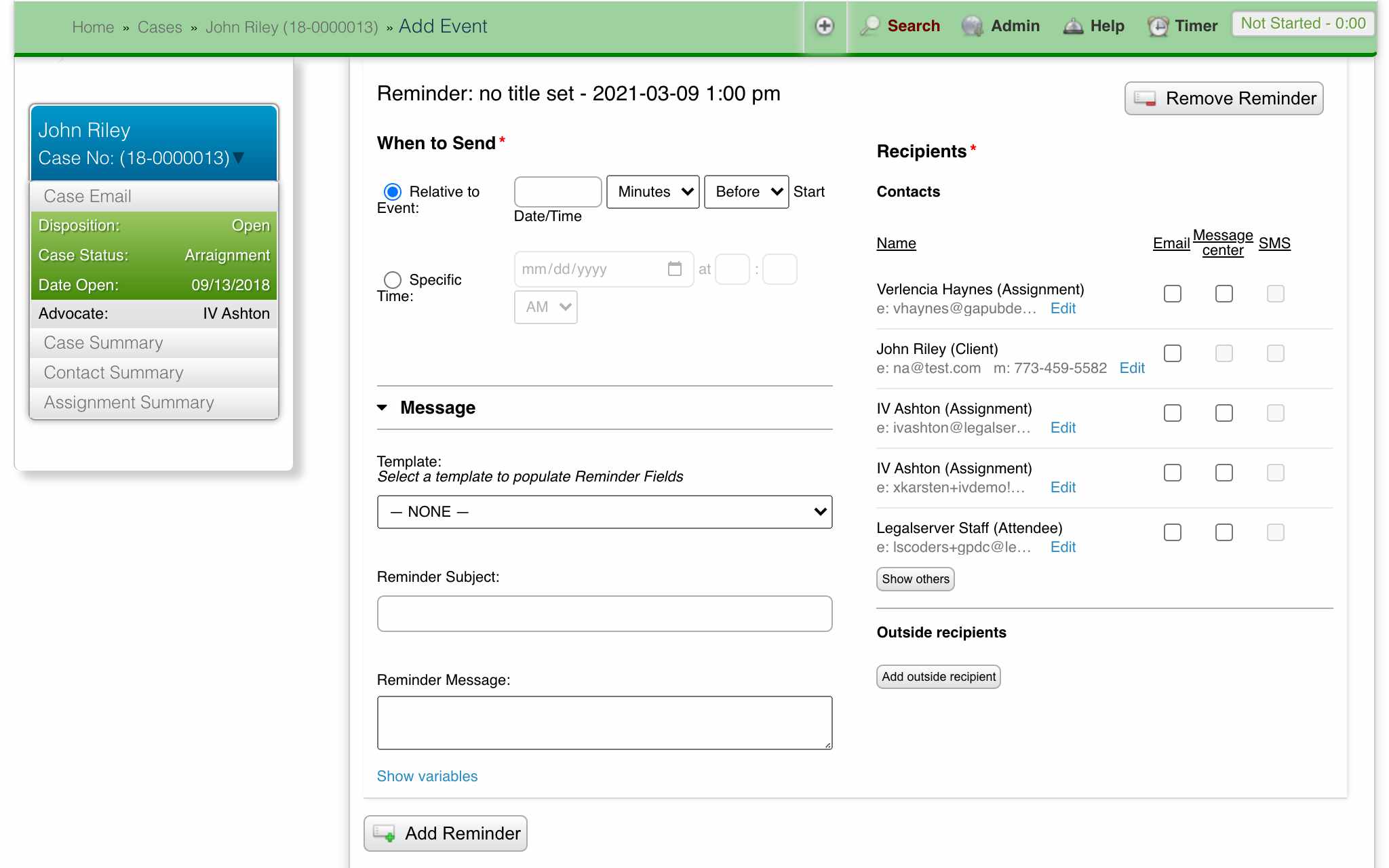 SMS Text Messaging screenshot.