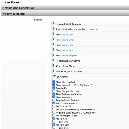 screenshot of the admin screen.