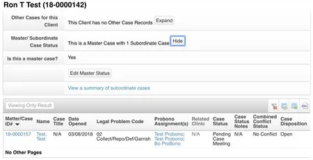 master and subordinate cases screenshot.