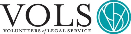 Volunteers of Legal Service logo.